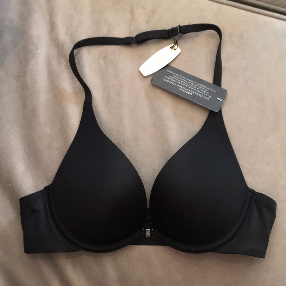 Black Victoria’s Secret Plunge Halter Push Up Bra